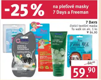 Rossmann 7 DAYS čisticí textilní maska nabídka