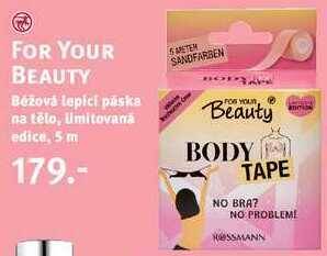 Rossmann For your beauty béžová lepicí páska na tělo, 5 m nabídka