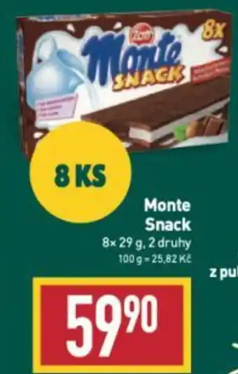 Billa Monte Snack nabídka