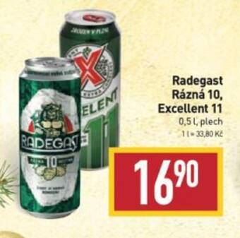 Billa Radegast Rázná 10, Excellent 11 0,5 L nabídka