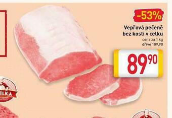 Billa Vepřová pečeně bez kosti nabídka
