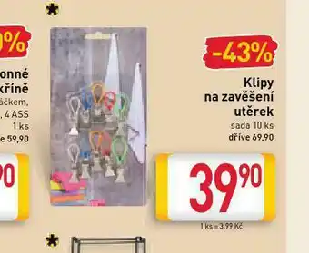 Billa Klipy na zavěšení utěrak nabídka