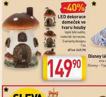 Billa Led dekorace domeček ve tvaru houby nabídka