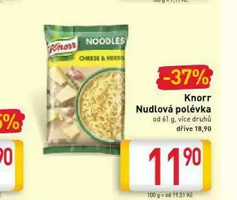 Billa Knorr nudlová polévka nabídka