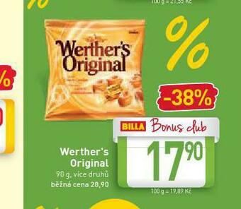 Billa Werther´s original nabídka