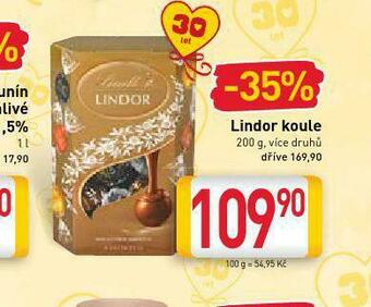 Billa Lindor koule nabídka