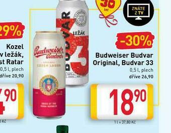 Billa Pivo budweiser budvar nabídka