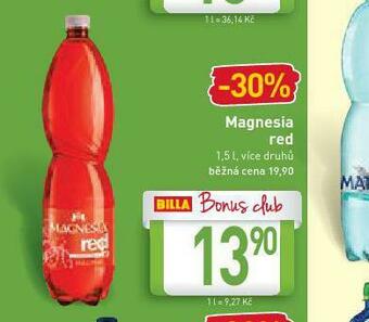 Billa Magnesia red nabídka