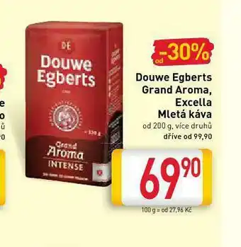 Billa Káva douwe egberts excella nabídka