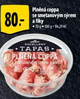 Albert Plněná coppa se smetanovým sýrem a Fiky nabídka