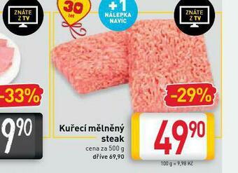 Billa Kuřecí mělněný steak nabídka
