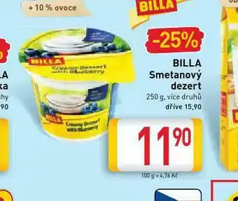 Billa Billa sletanový dezert nabídka