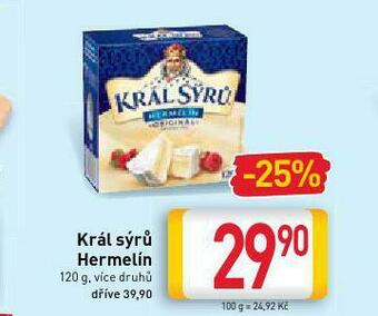 Billa Král sýrů hermelín nabídka