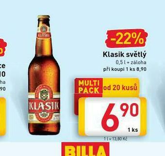 Billa Pivo klasik světlý nabídka