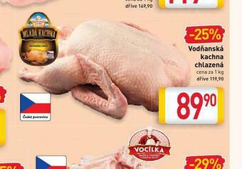 Billa Vodňanská kachna chlazená nabídka