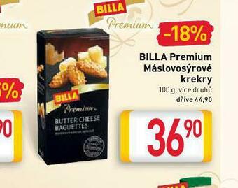 Billa Billa premium máslovosýrové krekry nabídka