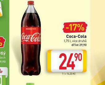 Billa Coca cola 1,75l nabídka