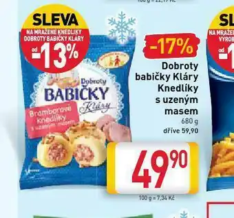 Billa Dobroty babičky kláry kneldíky s uzeným mamsem nabídka