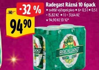 Albert Radegast Rázná 10 6pack nabídka