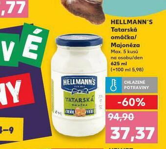 Kaufland Hellman´s tatarská omáčka, majonéza nabídka