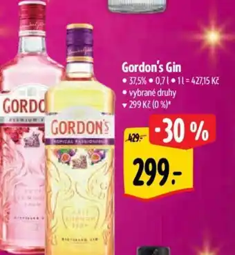 Albert Gordon's Gin nabídka