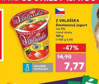 Kaufland Z valašska smetanový jogurt nabídka