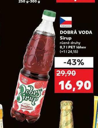 Kaufland Dobrá voda sirup nabídka