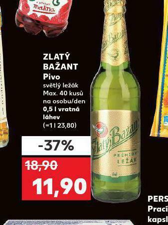 Kaufland Pivo zlatý bažant nabídka