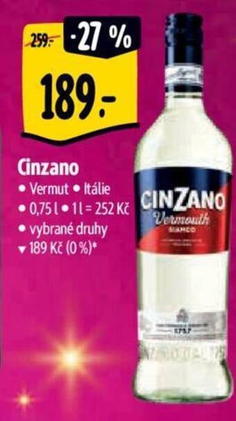 Albert Cinzano nabídka