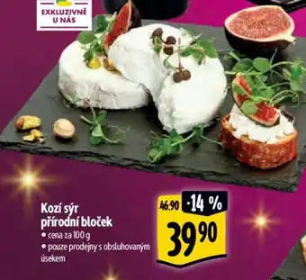 Albert Kozí sýr přírodní bloček nabídka