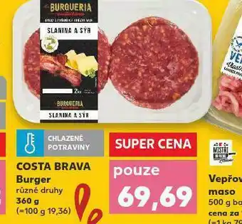 Kaufland Costa brava burger nabídka