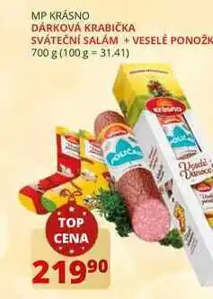 Flop Dárková krabička sváteční salám + veselé ponožky 700 g nabídka