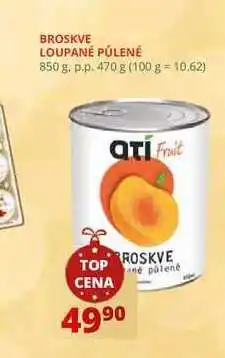 Flop Broskve loupané púlené 850 g. p.p. 470 g nabídka
