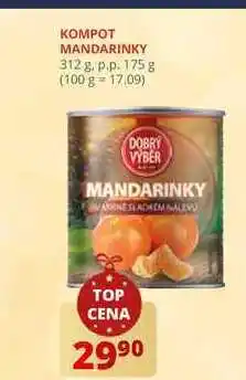 Flop Kompot mandarinky 312 g. p.p. 175 g nabídka