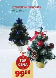 Ozdobený stromek pvc, 30 cm