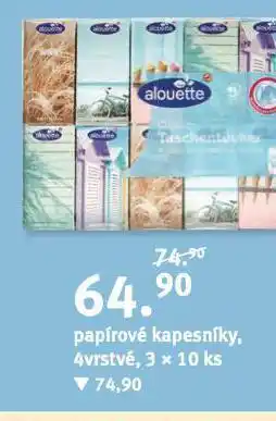 Rossmann Alouette papírové kapesníky nabídka