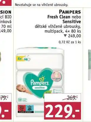 Rossmann Pampers dětské vlhčené ubrousky nabídka