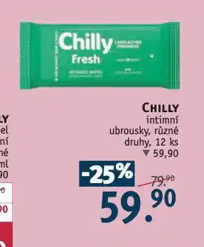 Rossmann Chilly intimní ubrousky nabídka