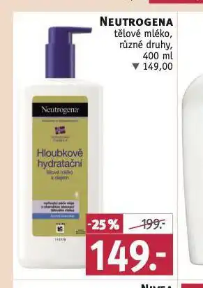 Rossmann Neutrogena tělové mléko nabídka