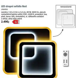 Bauhaus LED stropní svítidlo Rest nabídka