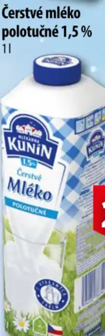 CBA Čerstvé mléko polotučné 1,5% nabídka