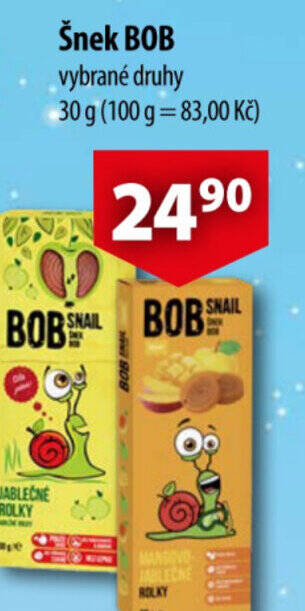 CBA Šnek BOB nabídka