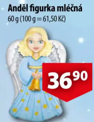 Anděl figurka mléčná