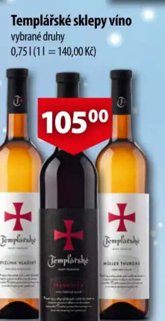 CBA Templářské sklepy víno nabídka