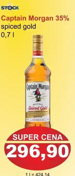 PLUS JIP Captain Morgan 35% spiced gold 0,7L nabídka