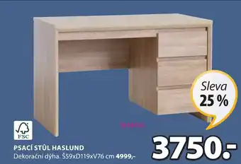 JYSK PSACÍ STŮL HASLUND nabídka