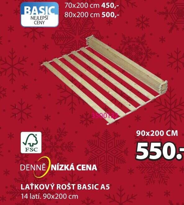 JYSK LAŤKOVÝ ROŠT BASIC A5 nabídka