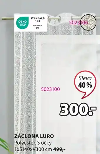 JYSK ZÁCLONA LURO nabídka