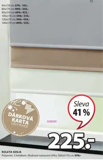 JYSK ROLETA SENJA nabídka