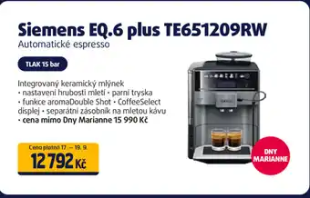 Datart Siemens EQ.6 plus TE651209RW nabídka